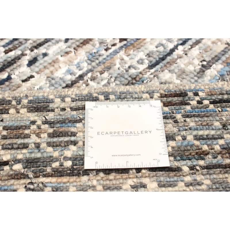 ECARPETGALLERY Hand-knotted Silk Shadow Multi Color Viscose, Wool Rug - 4'0 x 5'11