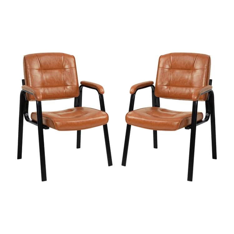 Premium Leather Executive Office Chairs with Padded Armrest