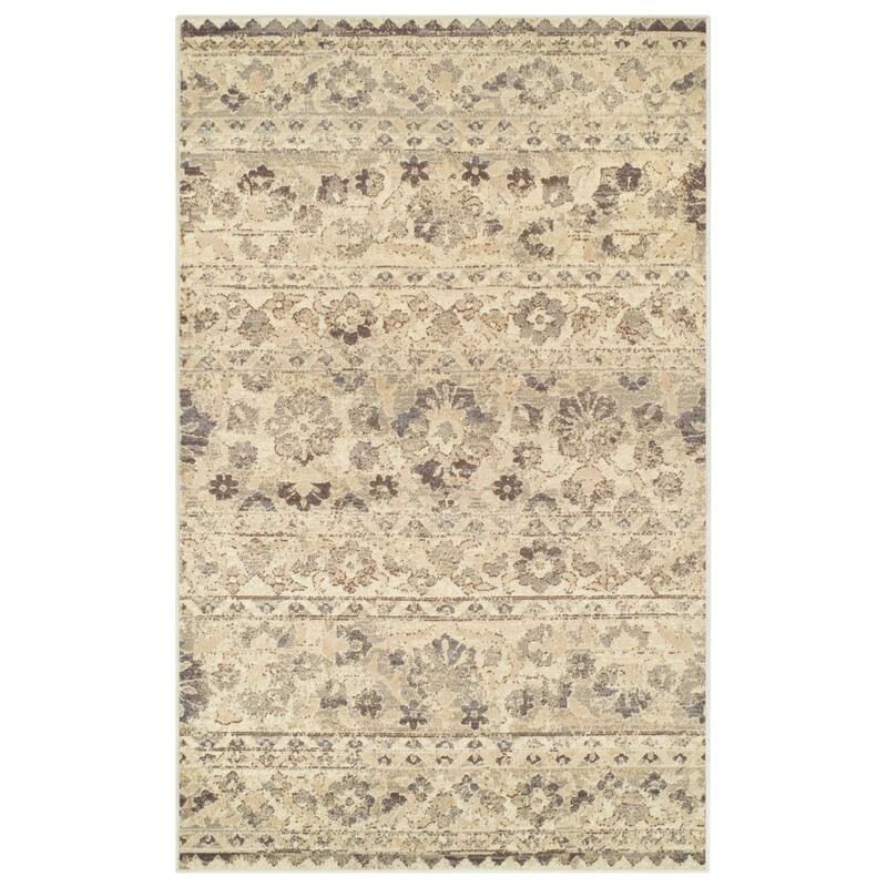 Superior Traditional Vintage Florals Polypropylene Indoor Area Rug