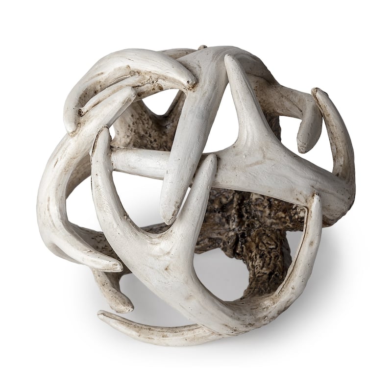 White Resin Antler Shaped Sculpture