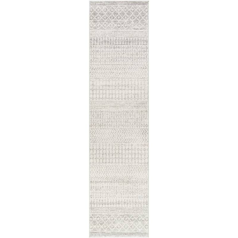 Artistic Weavers Edie Bohemian Geometric Area Rug - 2'7" x 18' Runner - Grey