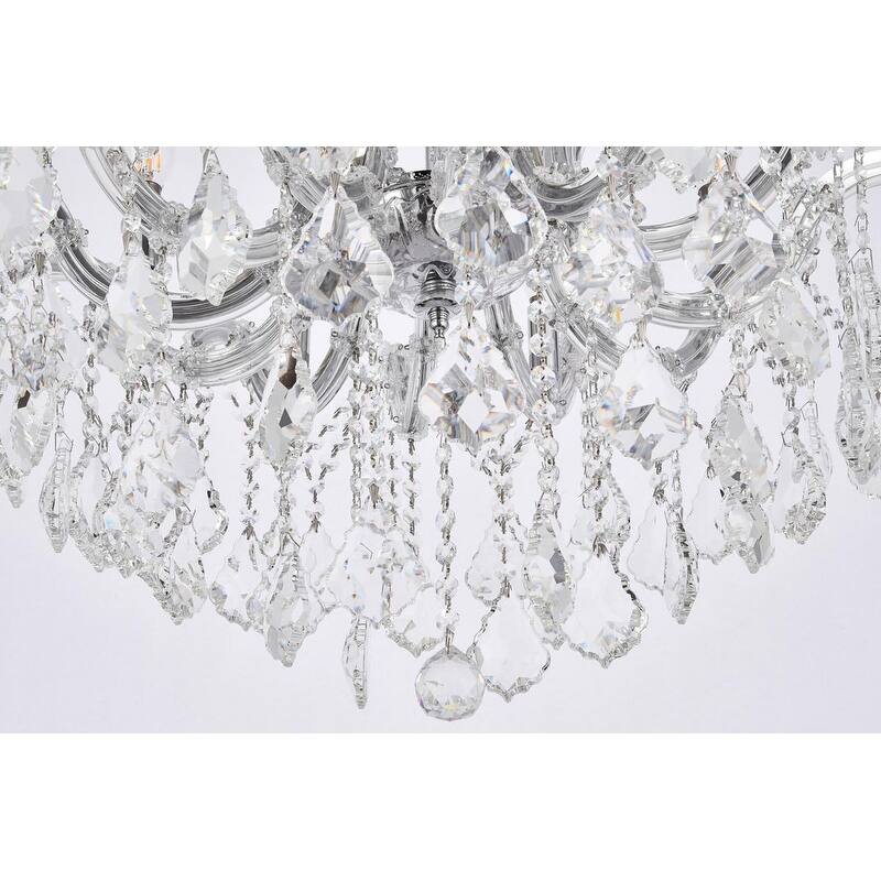 Fleur Illumination Flush Mount D:24in H:17.5in Lt:6 Chrome Finish