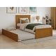 preview thumbnail 18 of 64, Nantucket Solid Wood Platform Bed with Matching Footboard & Twin Trundle Light Toffee - Twin