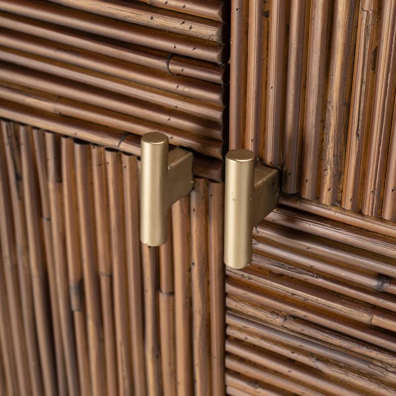 Studio London Drawers Acacia Wood and Rattan Furniture Storage