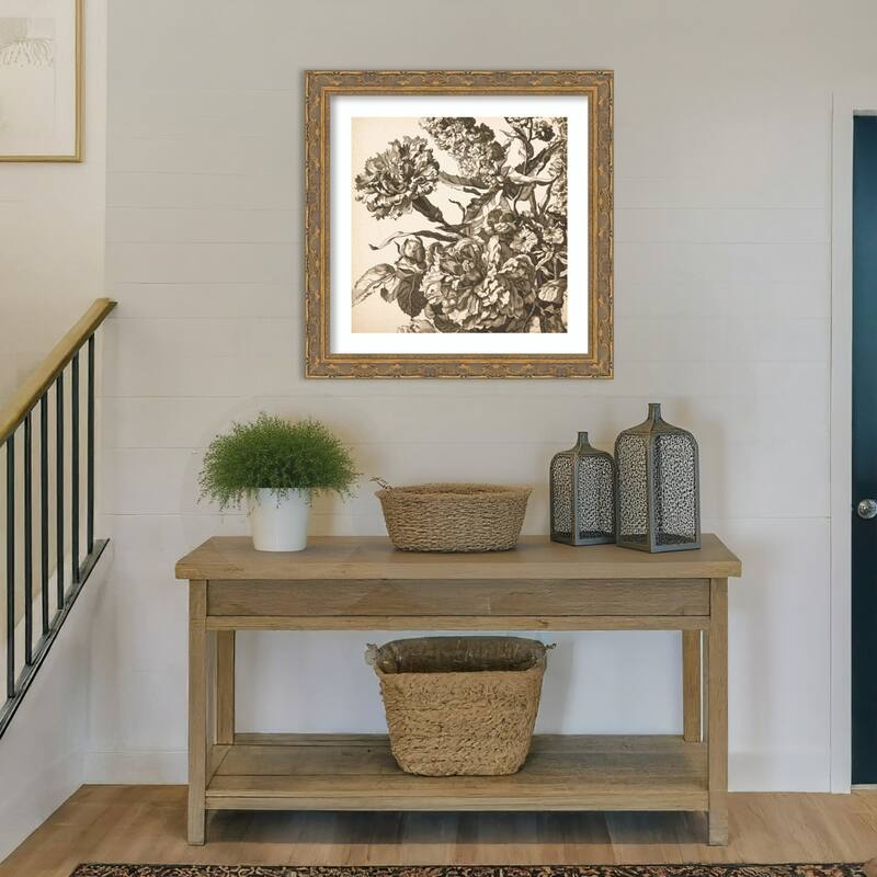 Urn Arrangement No. 3 by Wild Apple Portfolio Wood Framed Wall Art Print