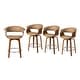 preview thumbnail 24 of 167, Glitzhome Set of 2 or 4 Modern Counter & Bar Height Wooden Swivel Bar Stools