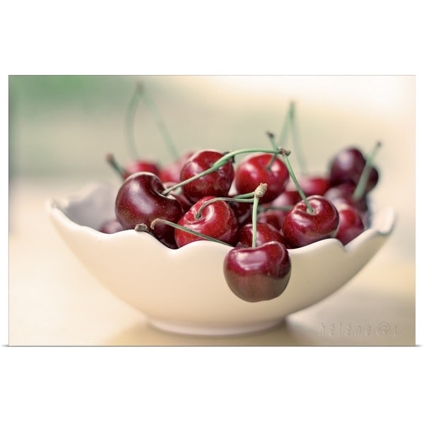 "Bowl of cherries." Poster Print