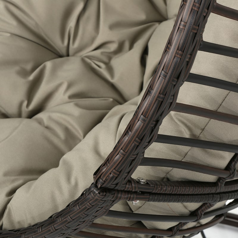Layla Outdoor Hanging Wicker Basket Chair by Christopher Knight Home - 400 lb limit