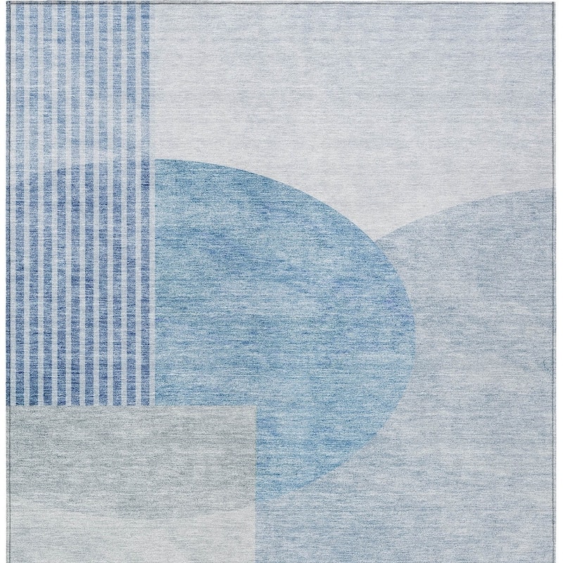 HomeRoots Geometric Transitional Rectangle Outdoor Rug