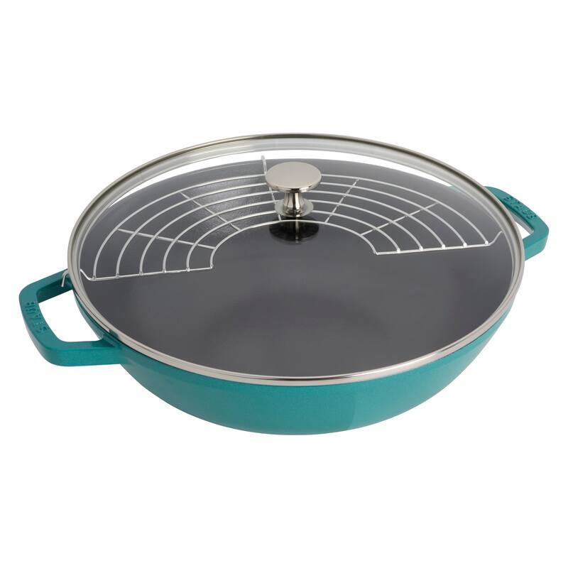 STAUB Cast Iron 4.5-qt Perfect Pan - Turquoise