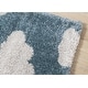 preview thumbnail 9 of 17, Kids Collection - Blue/Cream Clouds Area Rug