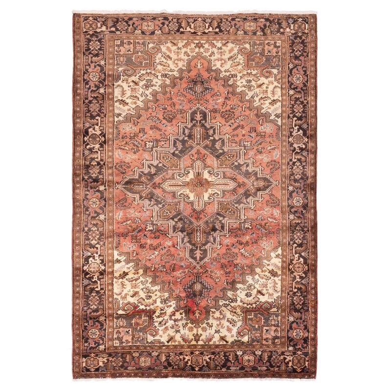ECARPETGALLERY Hand-knotted Sarabi Light Red Wool Rug - 6'4 x 9'7