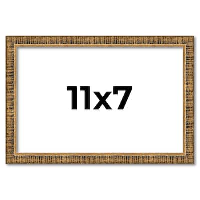 11x7 Frame Gold Solid Wood Picture Frame - Complete Modern Photo Frame