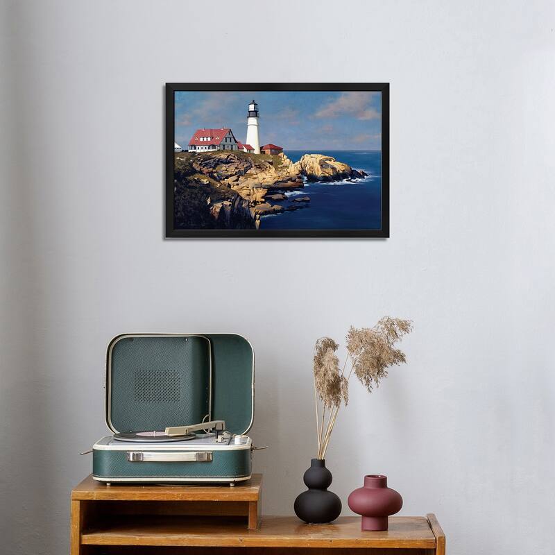Coastal Lighthouse Premium Framed Poster by Zhen-Huan Lu