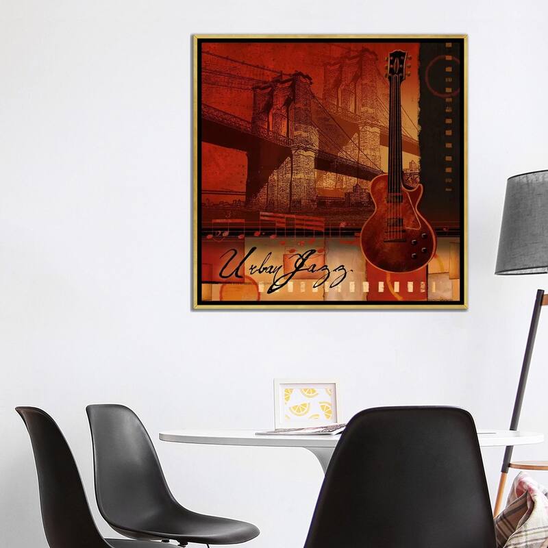 iCanvas "Urban Jazz" by Conrad Knutsen Framed Canvas Print
