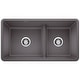 preview thumbnail 17 of 20, Blanco Precis 18-In X 33-In Granite Kitchen Sink - 33" x 18" x 9.25" Cinder