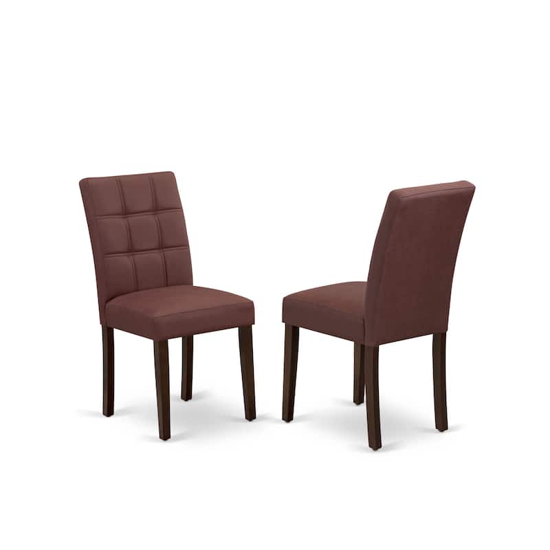 East West Furniture Dining Table Set Contains a Rectangle Dining Table and Chairs, Mahogany (Pieces Options)