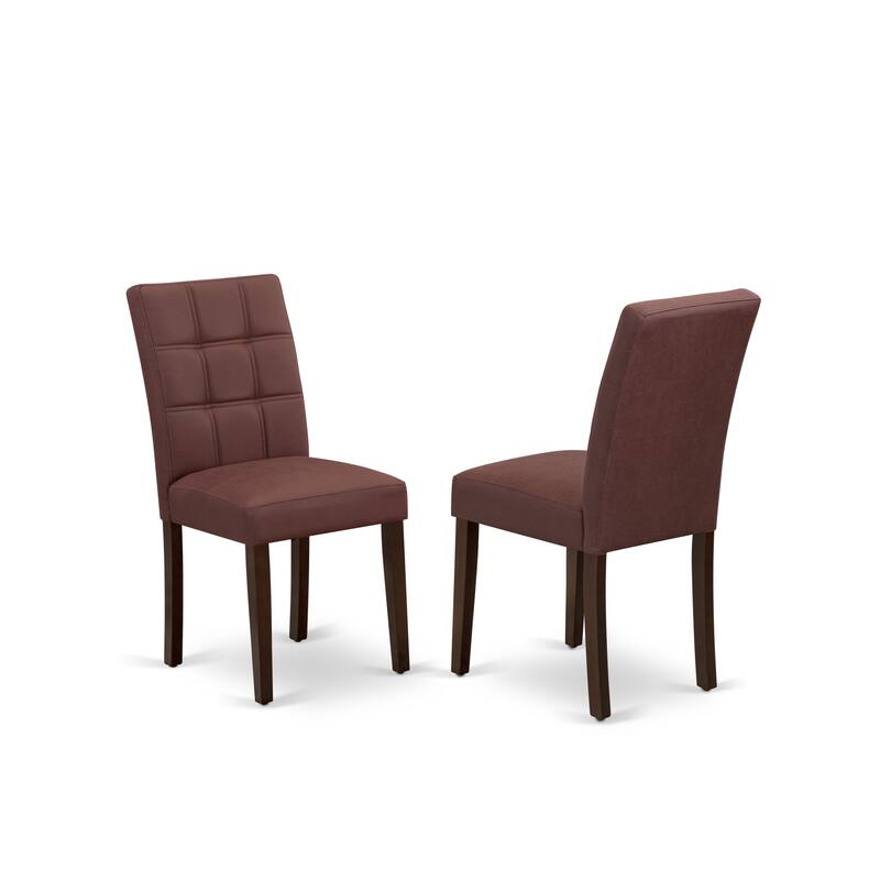 East West Furniture Kitchen Table Set Includes a Rectangle Dining Table and Chairs, Mahogany (Pieces Options)