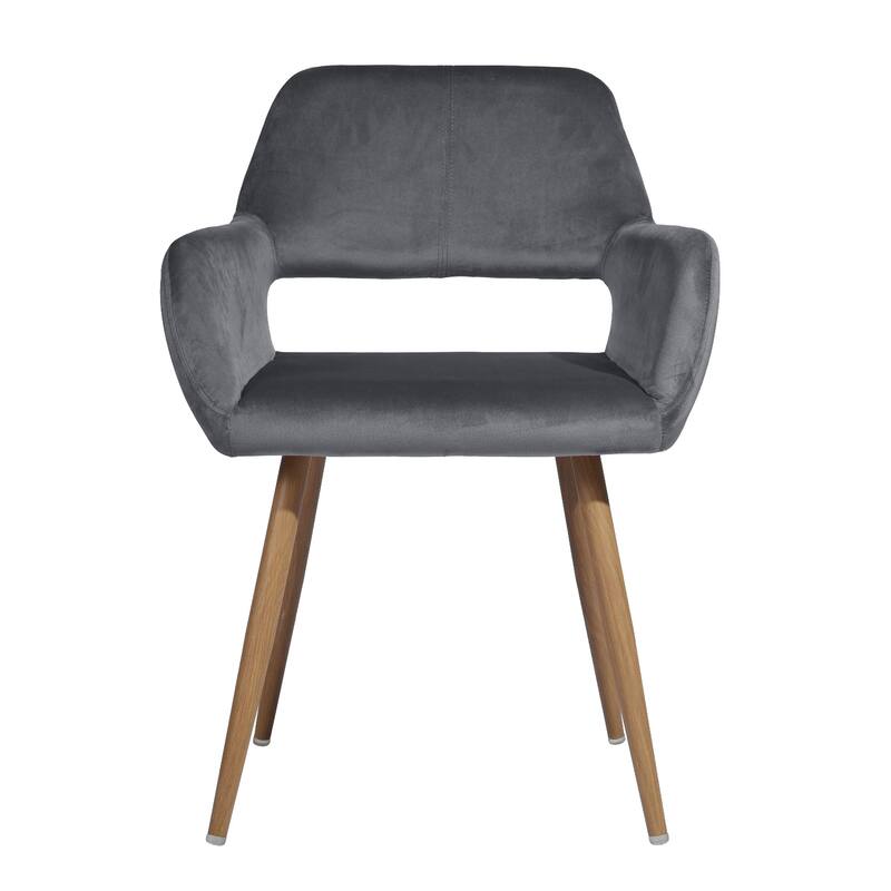 Homy Casa Scandinavian Design Cute Task Accent Office Chair - Grey/Velvet