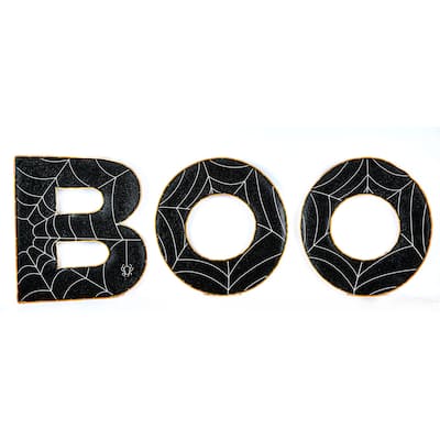 National Tree Company Halloween Pre Lit Lawn Decoration, Orange, 'BOO', LED Lights, Includes Garden Stakes, 47 Inches