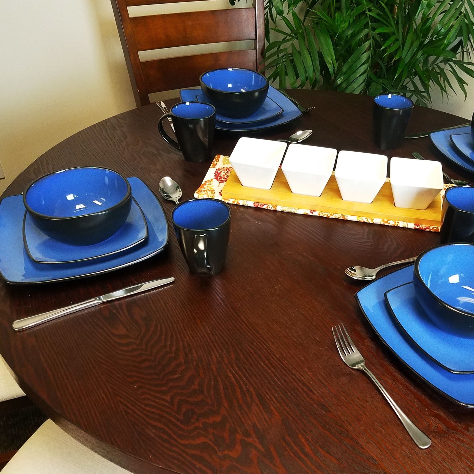 Gibson blue dinnerware best sale