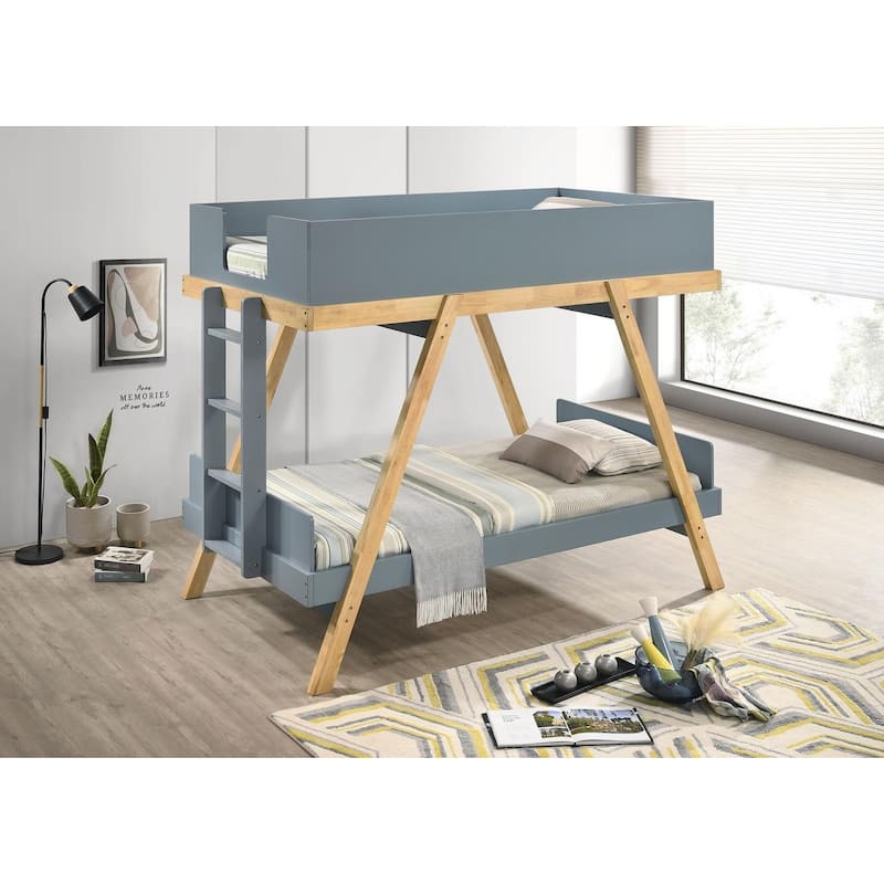 Hicks Twin Over Twin Bunk Bed - Blue