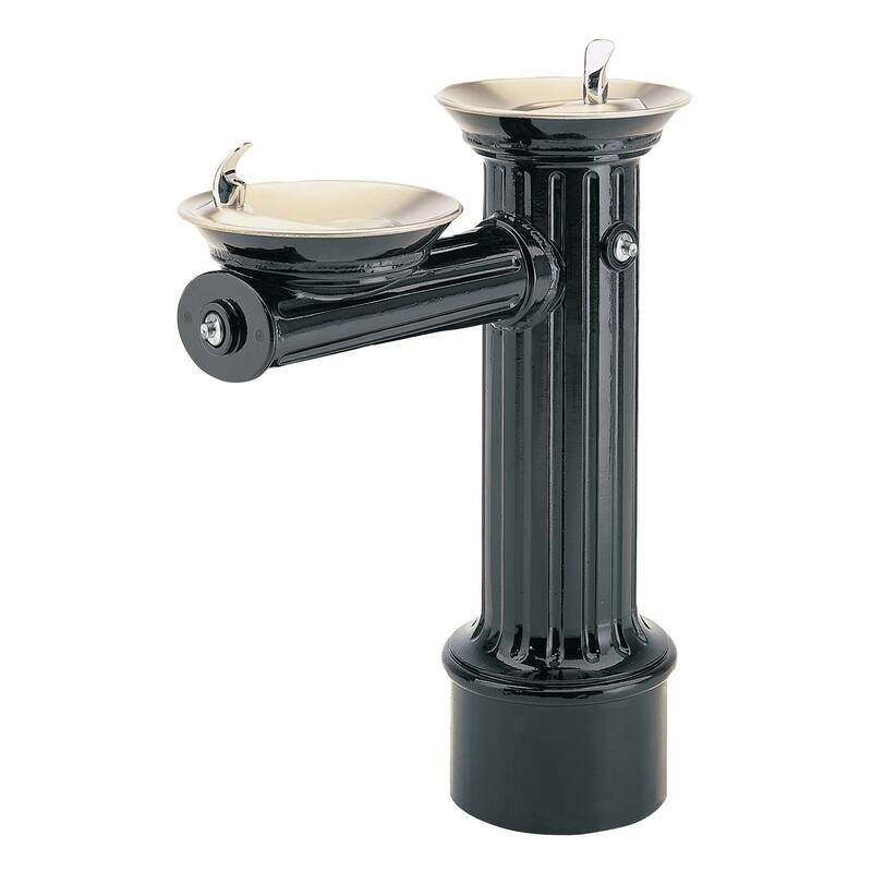 Haws Floor Mounted Freeze Resistant Heavy Duty Historic Styling - Black