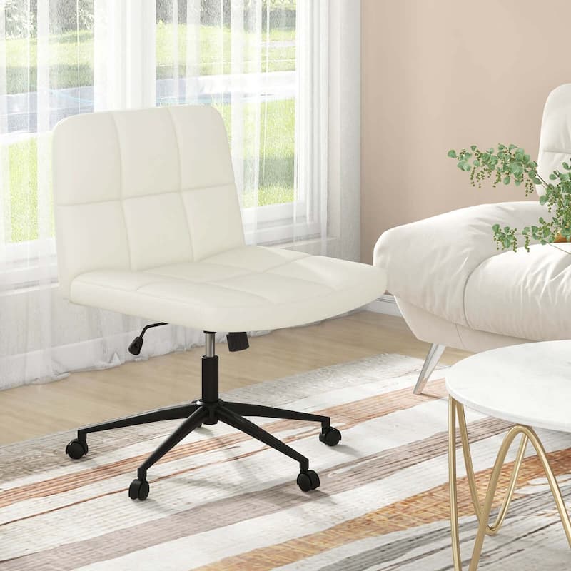 Costway Criss Cross Chair with Wheels Oversized U-shaped Seat Wheels - See Details