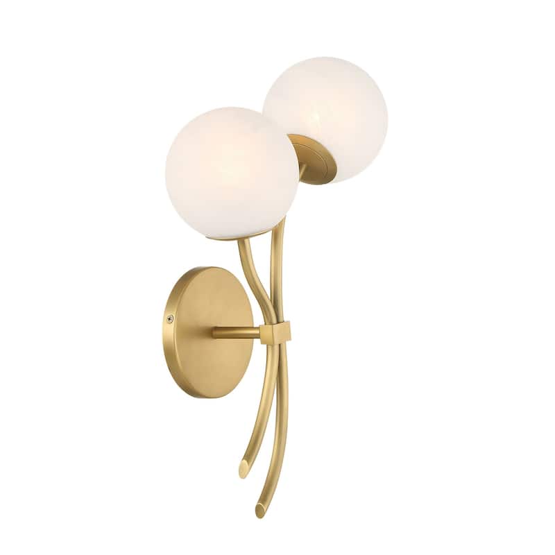 Minka Lavery 3742 Curven 2 Light 18" Tall Wall Sconce with Etched
