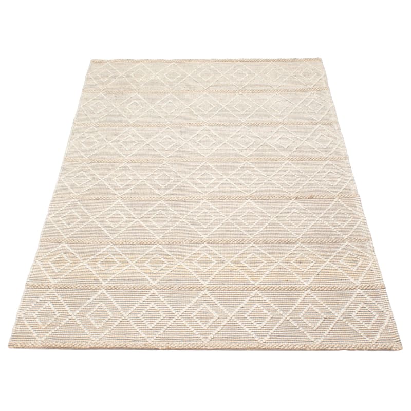 ECARPETGALLERY Braid weave Sienna Tan Wool Rug - 4'11 x 7'10