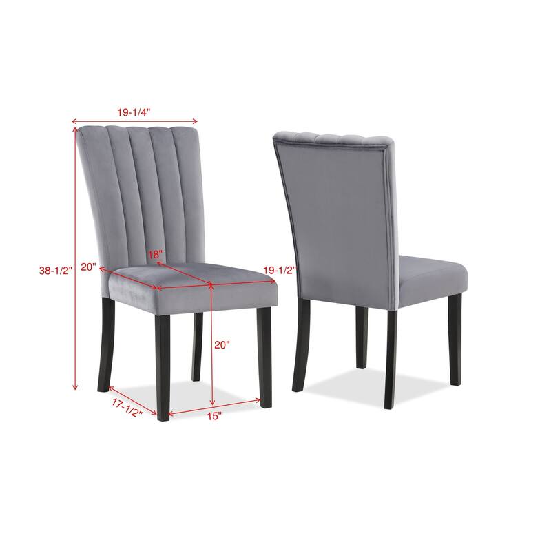 5 Piece Dining Table Set, Solid Wood Dining Room Furniture Set with Rectangular Faux Marble Table Top and 4 Upholstered Chairs