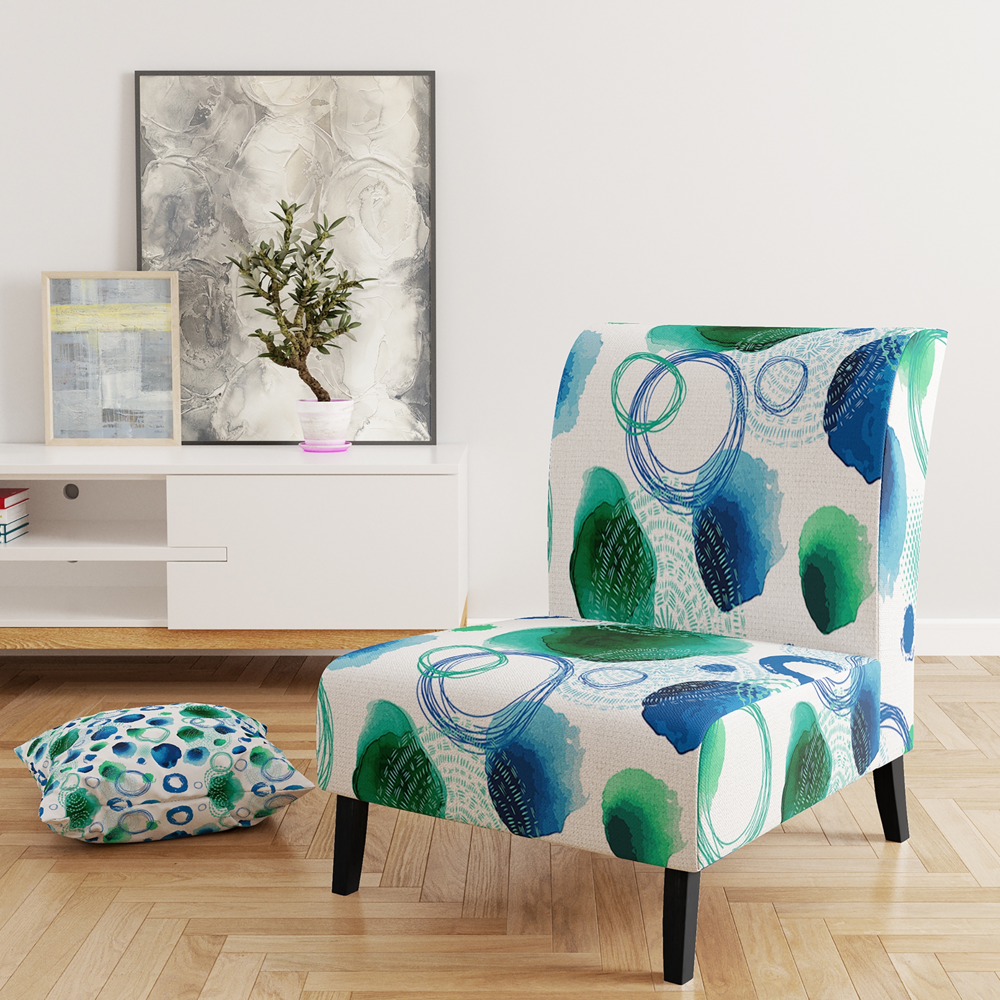 Patterned accent sale chairs with arms