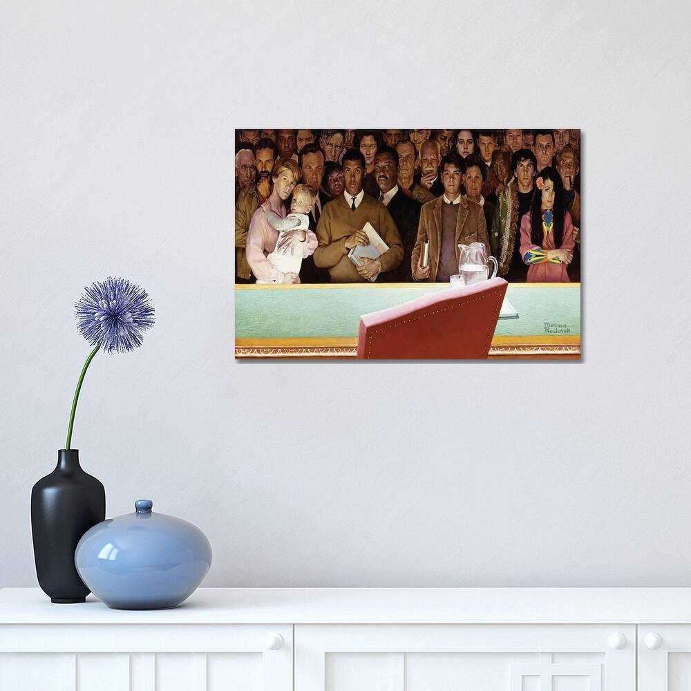 iCanvas "The Right to Know" by Norman Rockwell Canvas Print