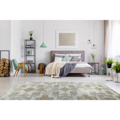 Home Decor Ivory Hand-Knotted Wool Oushak Rug by EORC Luxurious and Elegant Area Rug for Enhancing the Timeless Beauty of You