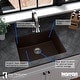 preview thumbnail 10 of 49, Karran Undermount 24.38 in Single Bowl Quartz Kitchen Sink