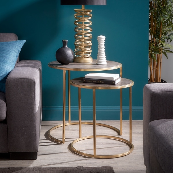 Reclaimed wood sale end table set