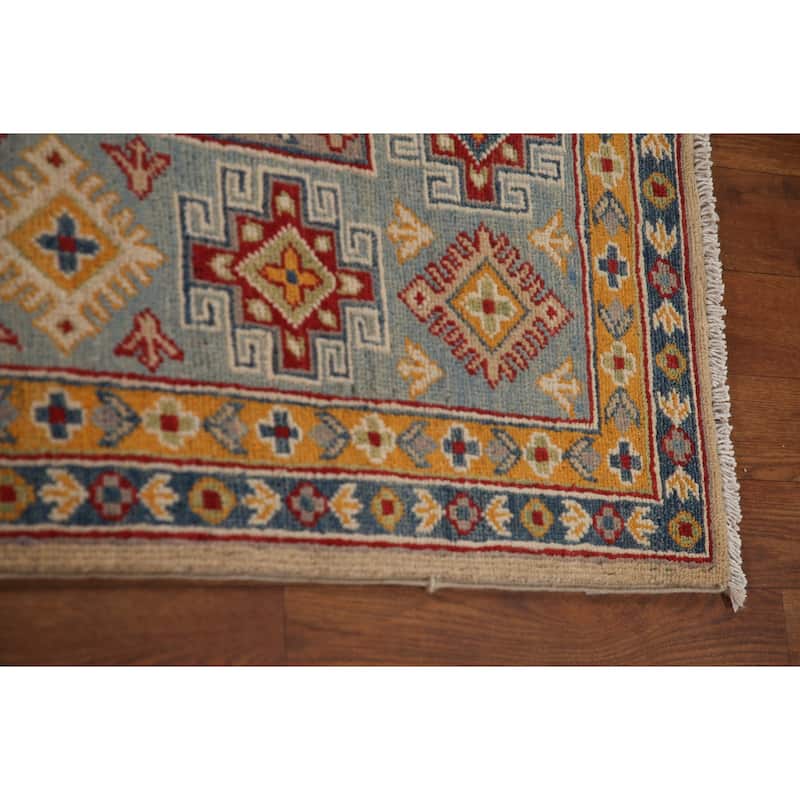 Geometric Kazak Area Rug Handmade Bedroom Wool Carpet - 8'4" x 11'3"