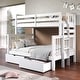 preview thumbnail 1 of 26, Taylor & Olive Trillium Twin over Full Bunk Bed, 2 Drawers White