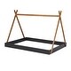 preview thumbnail 15 of 25, Wooden Tent Shaped Floor Bed with Triangle Structure