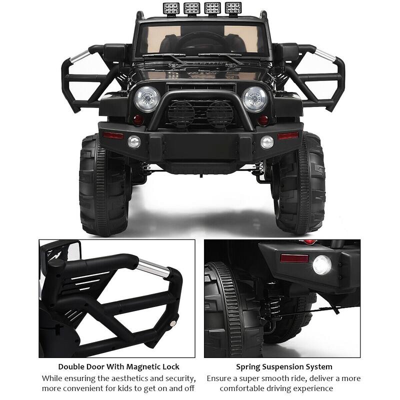12V Electric Ride On Truck with Parental Remote Control and LED Lights