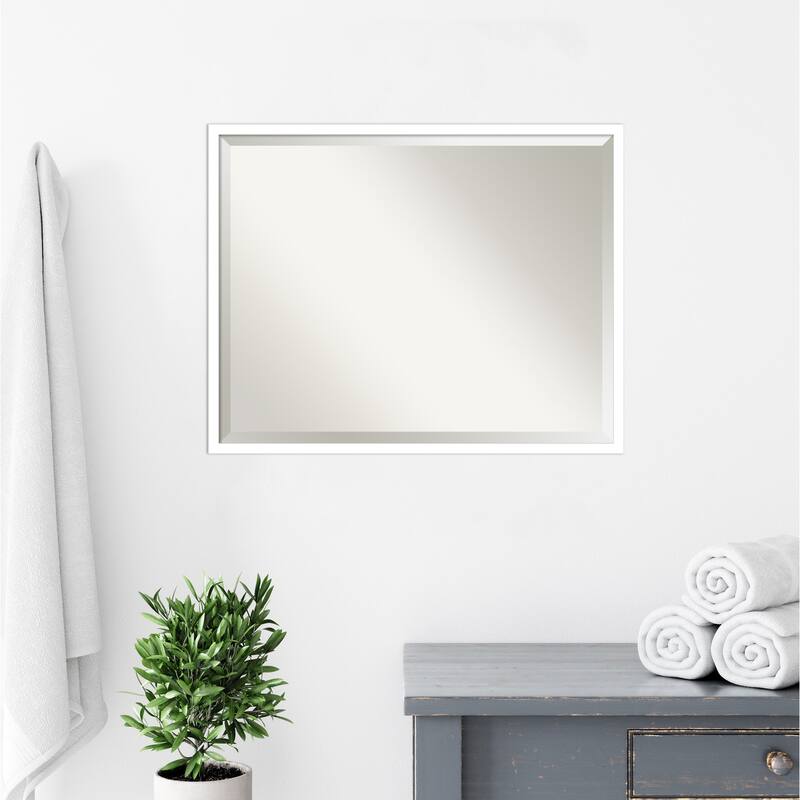 Beveled Wood Wall Mirror - Svelte Frame