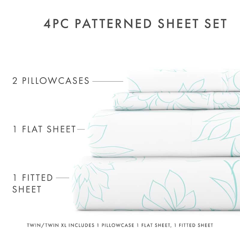 Becky Cameron Ultra-soft Printed 4-pc. Deep Pocket Bedsheet Set