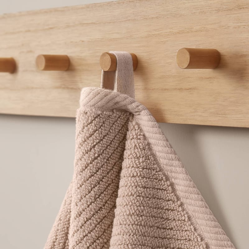 Madison Park Diagonal Ribbed Cotton Quick Dry Towel Set