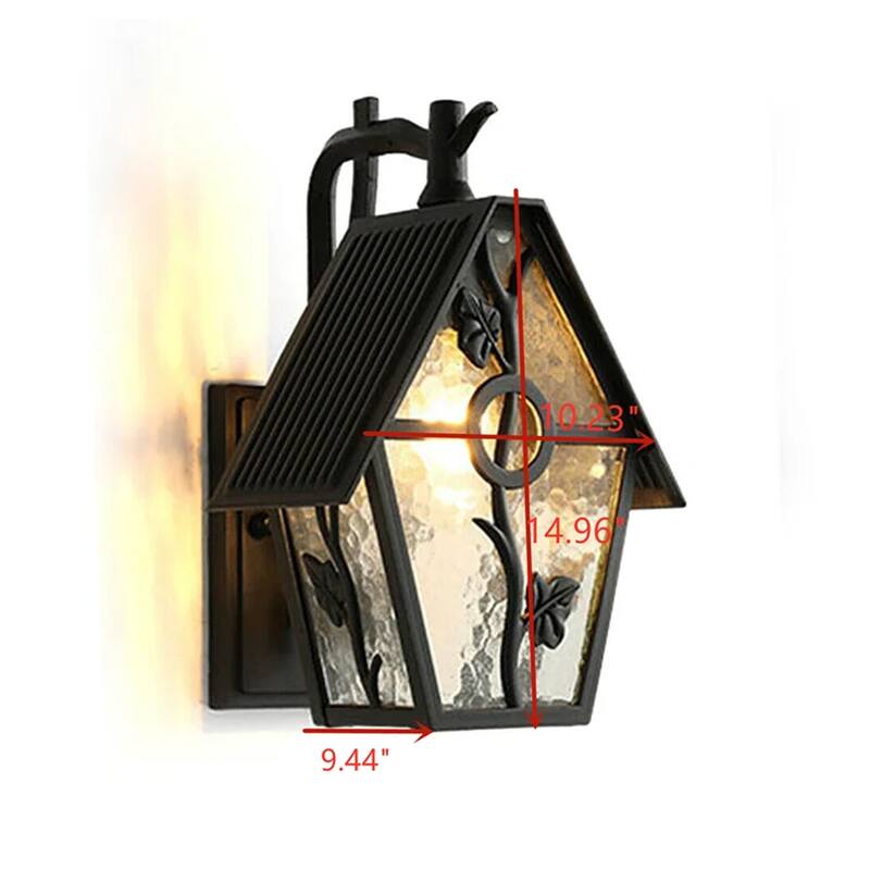 Waterproof Outdoor Wall Sconces Frosted Glass Flower Wall Lamp
