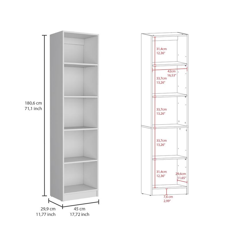 2 Piece Home Bookcase Set, 42" Wide with 10 Shelves, Living Room Set