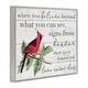 preview thumbnail 12 of 22, Stupell Believe Love Never Dies Inspirational Cardinal Bird Word Design Framed Wall Art - Red