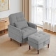preview thumbnail 41 of 59, Adjustable Backrest Lounge Accent Chair Set with Storage Ottoman
