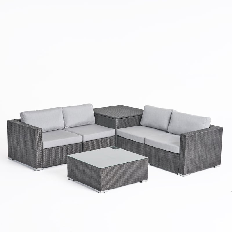 Santa Rosa Outdoor 6-piece Wicker Sectional Sofa by Christopher Knight Home