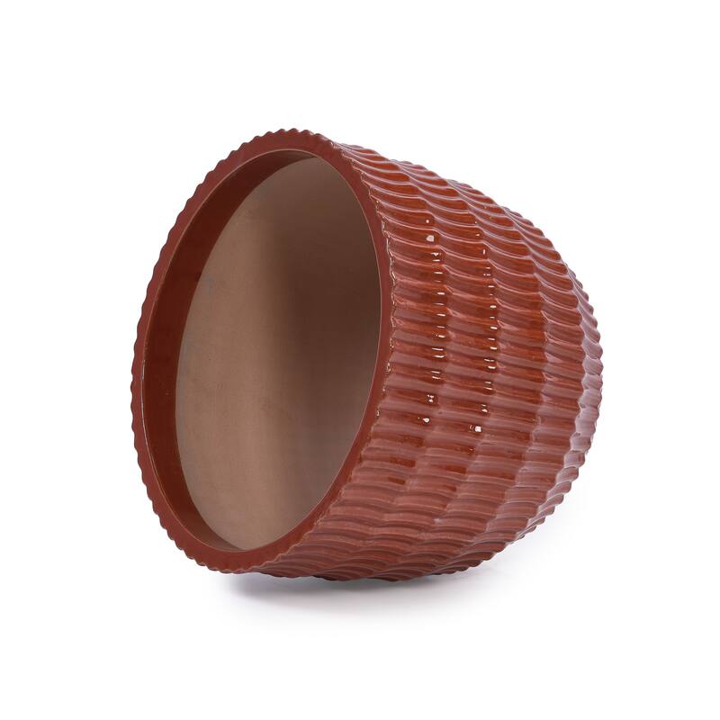 Anmytek Ceramic Planter Set of 4 with Drainage for Indoor Outdoor