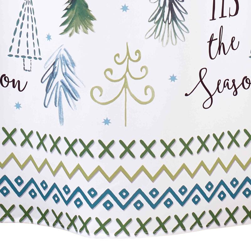 Avanti Linens Christmas Trees Shower Curtain